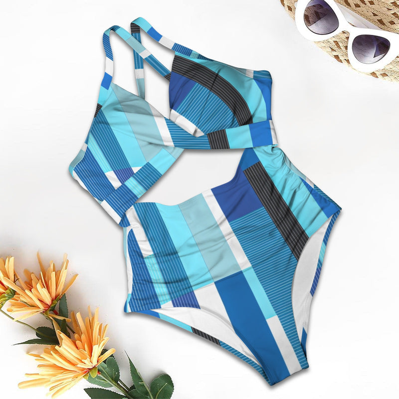 Rhapsody in Blue Women's Twist Front Tie Back Swimsuit