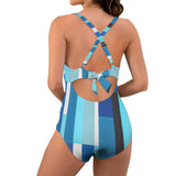 Rhapsody in Blue Women's Twist Front Tie Back Swimsuit