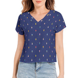 Batwing Sleeve V-Neck Top