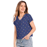 Batwing Sleeve V-Neck Top