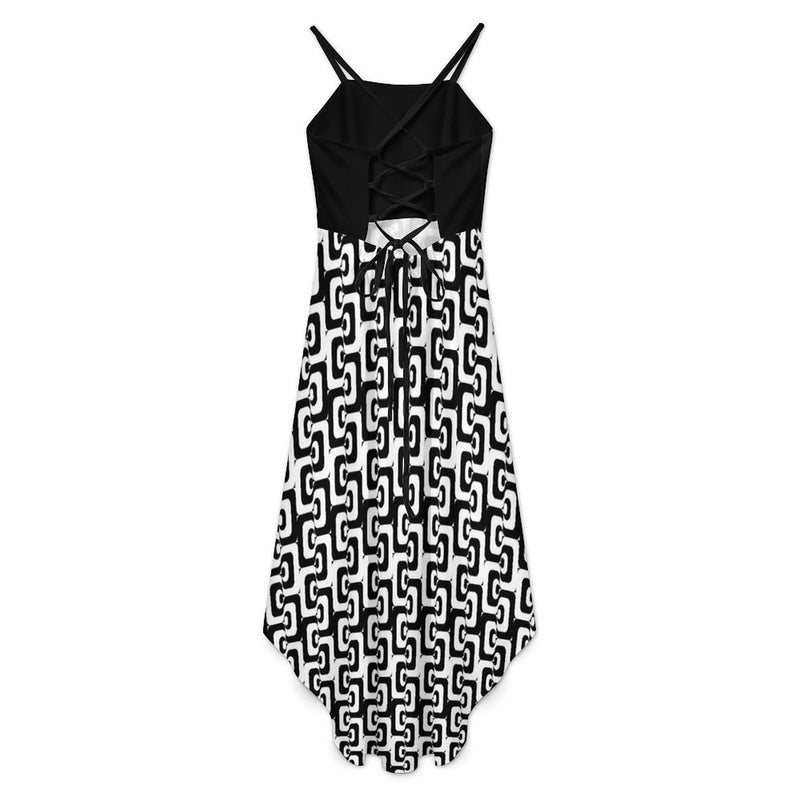 Tailcoat skirt Women's High-Low Spaghetti Strap Dress
