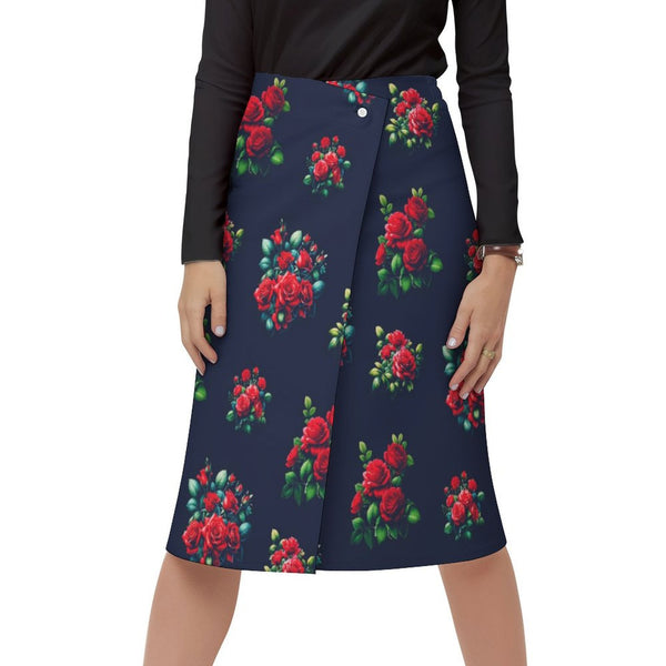 Women&#039;s Wrap Skirt Button skirt