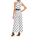 Halter Neck Buckle Belted Jumpsuit