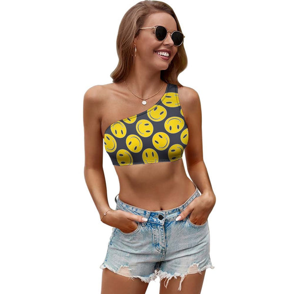 Women&#039;s One-shoulder Crop Top One-shoulder Crop Top