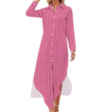 Button-Up Long Sleeve Shirt Dress Long sleeved shirt dress