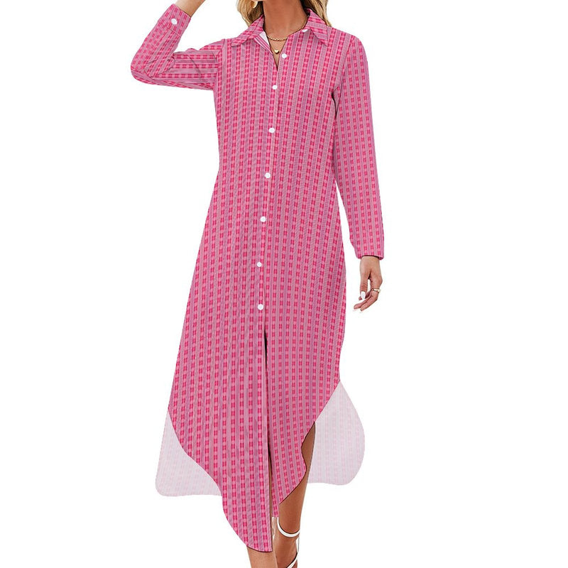Button-Up Long Sleeve Shirt Dress Long sleeved shirt dress
