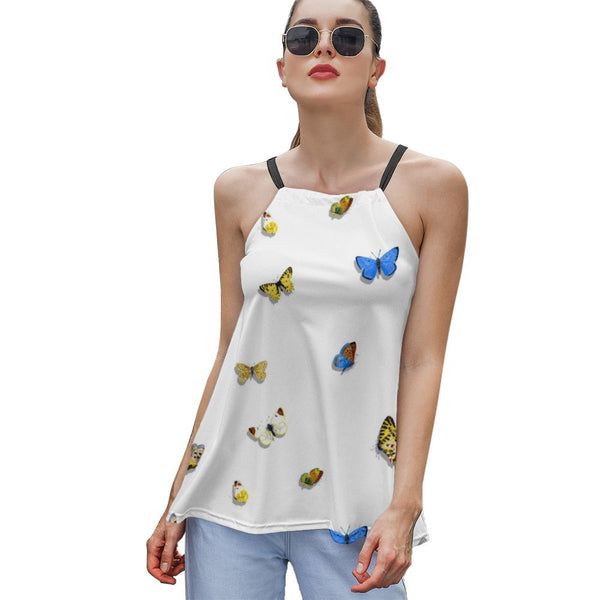 Butterfly Loose Halter Neck Camisole (N01) Printed Camisole