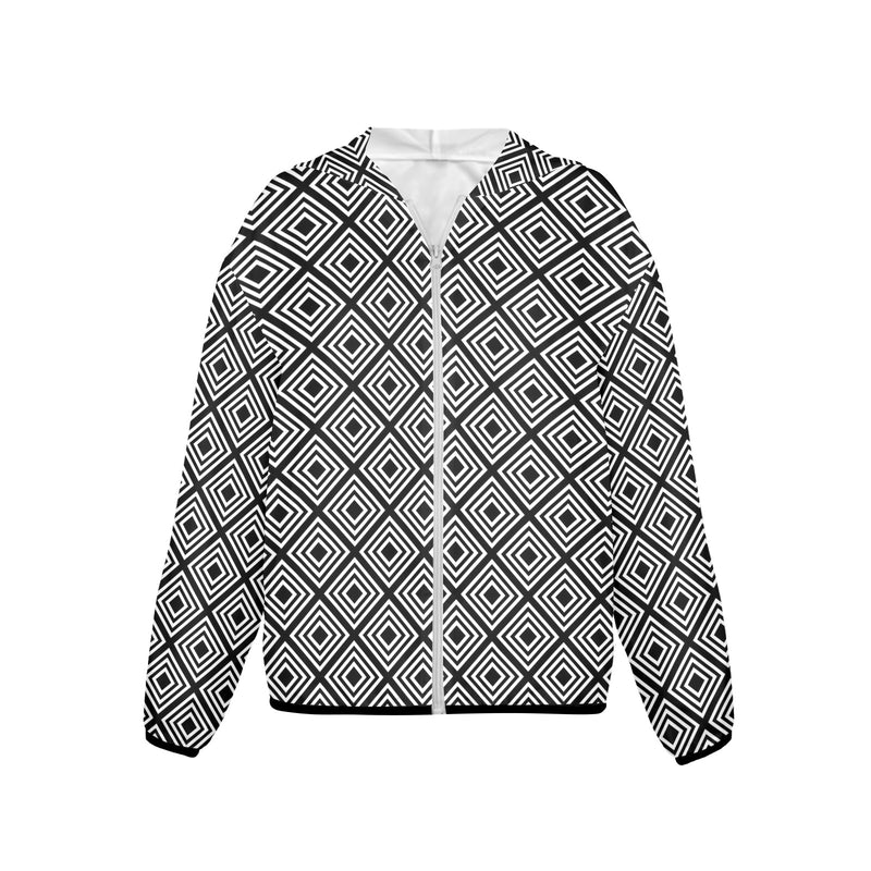 diamond back print 20 Women's Lightweight Sun Protection Hoodie (Model H62)