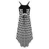 Women&#039;s High-Low Spaghetti Strap Dress Tailcoat skirt