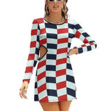 Hollow Slim-Fit Dress Slim dress with hollow waist