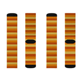 Retro Orange and Yellow Striped Socks