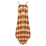 Women&#039;s High-Low Spaghetti Strap Dress Tailcoat skirt