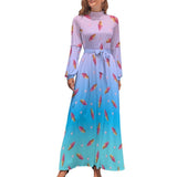 Long Sleeve High Neck Long Dress Long dress