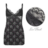 teddy bear and pink hearts print 6A Lace Low Cut Backless Cami Dress (D72)