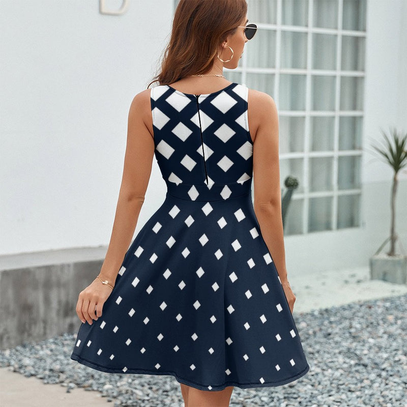 V-Neck Sleeveless Dress (NZ022)  Frocks