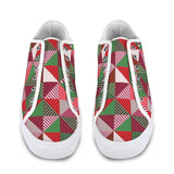 patchwork print xmas 4 Seattle Low Top Men's Shoes (Model 1013-6)