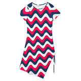 Drawstring Slit Hem Dress Split Dress