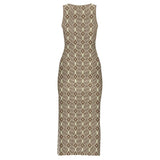 Sleeveless Bodycon Side Slit Long Dress Split cheongsam