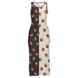 Sleeveless Bodycon Side Slit Long Dress Split cheongsam