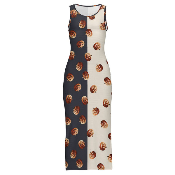 Sleeveless Bodycon Side Slit Long Dress Split cheongsam