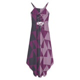 Women&#039;s High-Low Spaghetti Strap Dress Tailcoat skirt