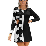 Hollow Slim-Fit Dress Slim dress with hollow waist