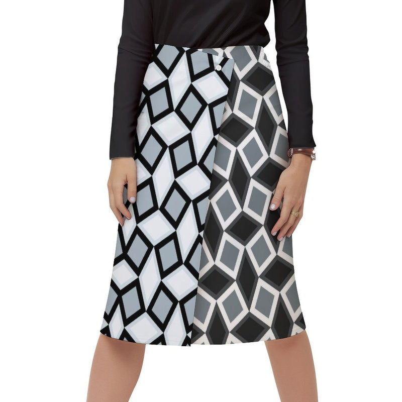 Women&#039;s Wrap Skirt Button skirt