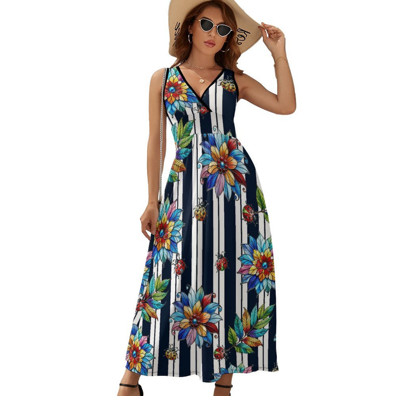 Sleeveless Long Dress (NZ028) Sleeveless dress