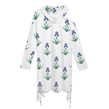 Long sleeved off shoulder skirt Off-Shoulder Hooded Dress