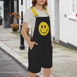 smiley face classic watch copy Unisex Shorts Suspender Jumpsuit (Model L78)
