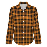 Long Sleeve Blouse (B648) Cropped hem shirt