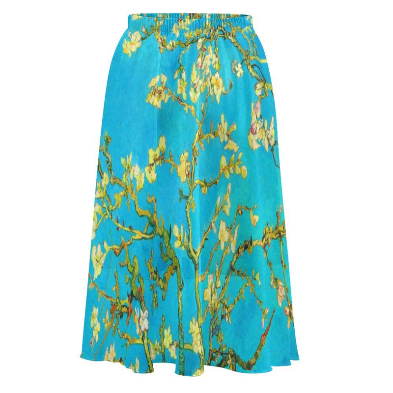 Van Gogh Almond Blossoms Double-Layer Chiffon Skirt Double layer Chiffon Skirt