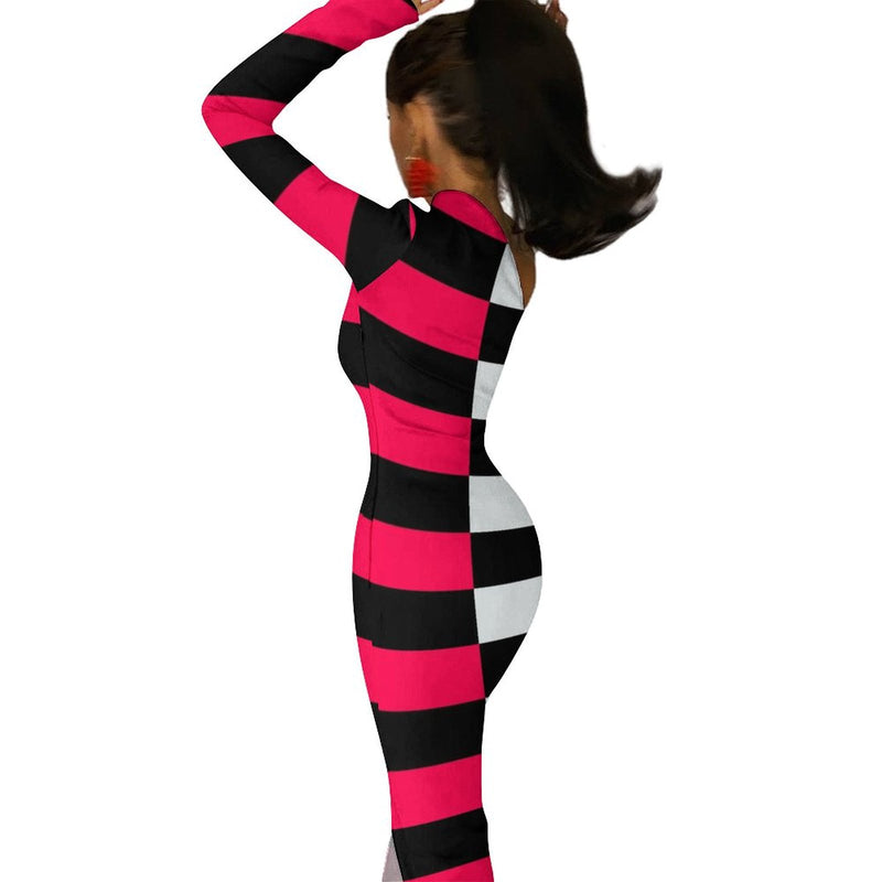 One-Shoulder Slit Maxi Dress Half sleeve split dress