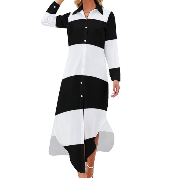 Button-Up Long Sleeve Shirt Dress Long sleeved shirt dress
