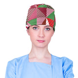 scrub xmas print Scrub Cap
