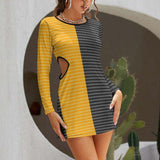 Slim dress with hollow waist Hollow Slim-Fit Dress