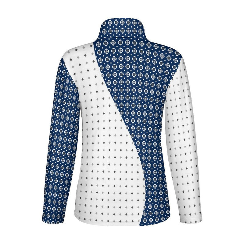 Asymmetric Waves Women&#039;s Long Sleeve Yoga Shirt Long sleeve Yoga shirt