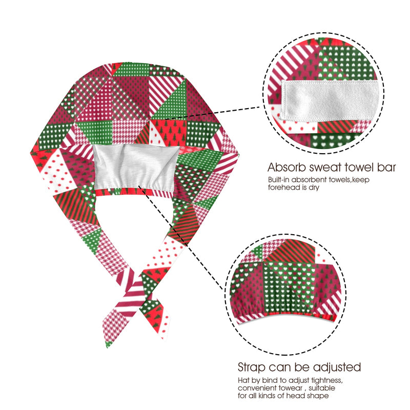 scrub xmas print Scrub Cap