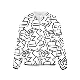abstract black and white print 2A Women's Lightweight Sun Protection Hoodie (Model H62)