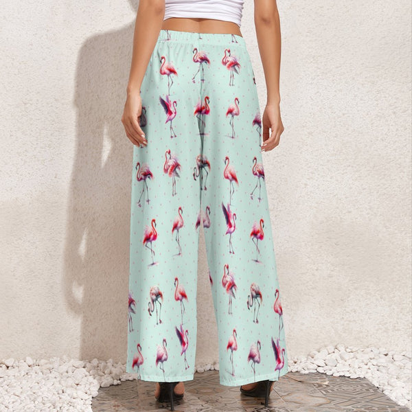 Flamingo Flock Wide-Leg Pants Wide leg pants