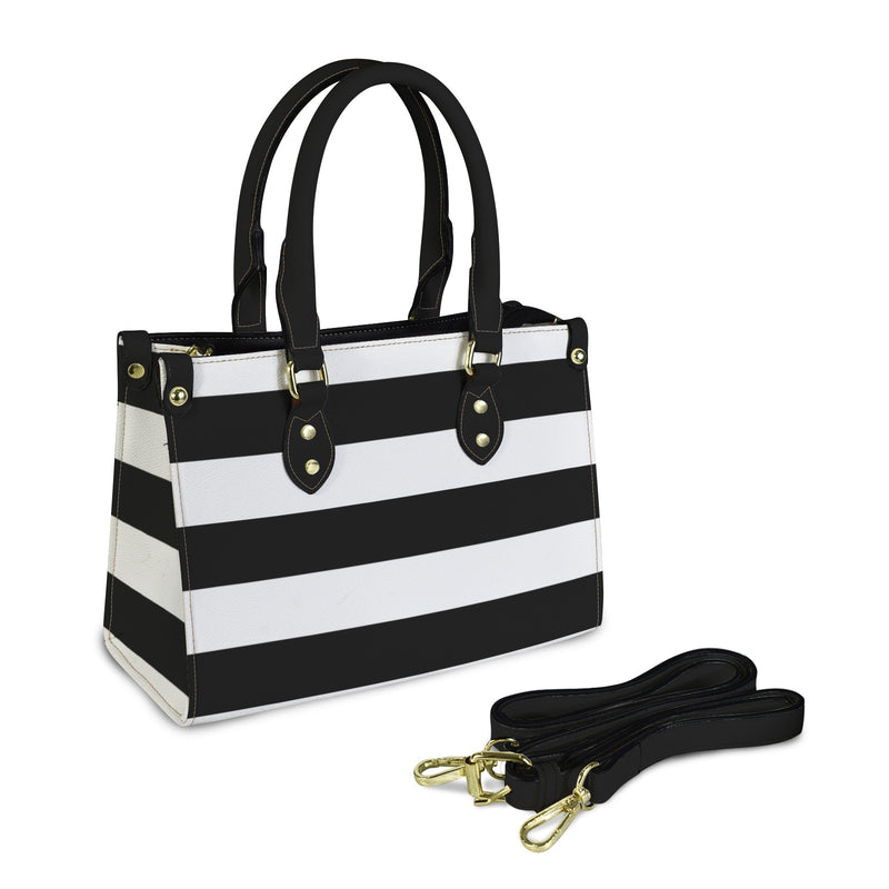 Boldy Go Striped PU Leather Handbag-Small