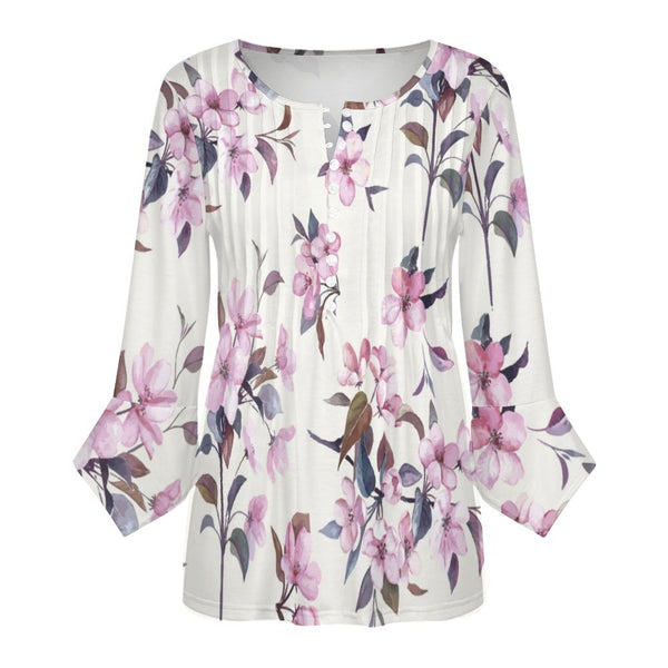 Women&#039;s Ruffled Petal Sleeve Top Women's ruffled petal sleeve top