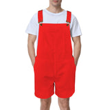 bright red Unisex Shorts Suspender Jumpsuit (Model L78)