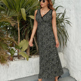 Paisley Sleeveless Long Dress