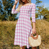 Houndstooth Women's Sweetheart Dress