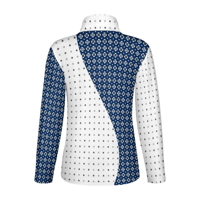 Asymmetric Waves Women&#039;s Long Sleeve Yoga Shirt Long sleeve Yoga shirt