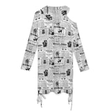 Long sleeved off shoulder skirt Off-Shoulder Hooded Dress