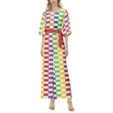 Dolman Sleeve Belted Wide Leg Jumpsuit