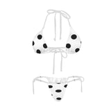 Polka Dot Athletic Top Women's Halter String Bikini Set
