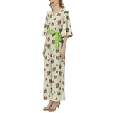 Dolman Sleeve Belted Wide Leg Jumpsuit